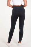 Black ACID WASHED RIBBED LEGGING