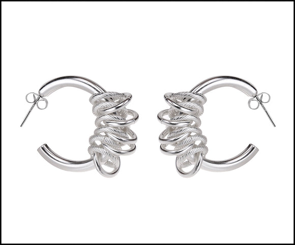 Earring Silver Hoop