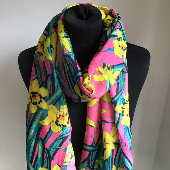 Scarf Daffodil Spring Floral