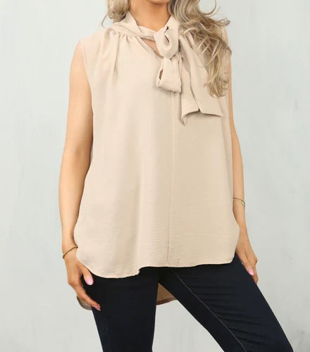 Stone Bow Sleeveless Top