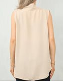 Stone Bow Sleeveless Top