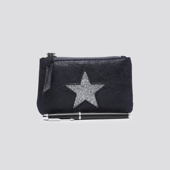 Purse Navy Metallic Star Purse