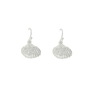 Earring Silver Delicate Seashell Brass Earrings