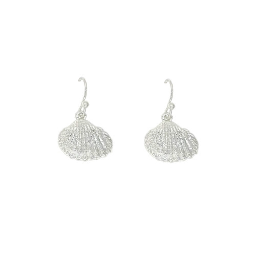 Earring Silver Delicate Seashell Brass Earrings