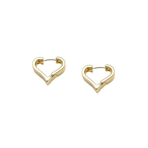 Earring Gold Heart Shape Clip Earrings