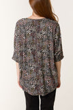 ANIMAL PRINT ZIP FRONT TOP
