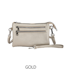 Bag Gold Multi Pocket Crossbody