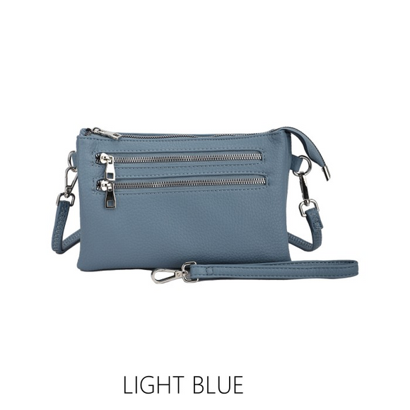 Bag Light Blue Multi Pocket Crossbody