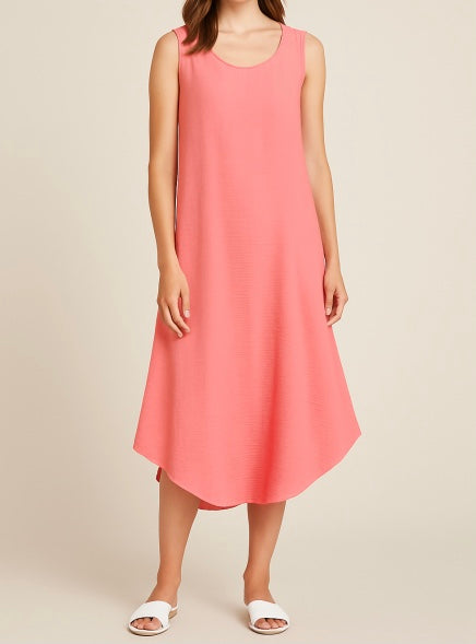 Coral Sleeveless Dress