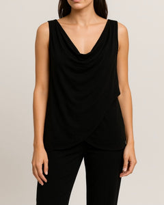 Black Jersey Stretch Back