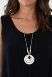 Black DOUBLE LAYER SCOOP NECK NECKLACE VEST
