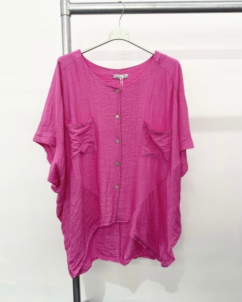 Fuschia Balloon Shape Shirt