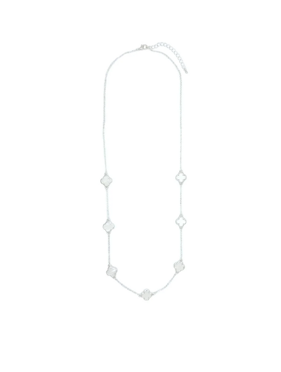 Necklace Seven Clovers Necklace in Silver