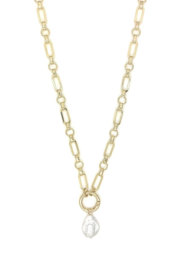 Necklace Natural Pearl Chunky Chain Necklace