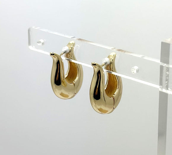 Earring Chunky U-Shaped Metal Clip Hoop