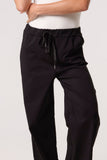 Black MAGIC DRAWSTRING WIDE LEG TROUSERS