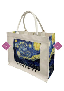 Bag Van Gogh Starry Night Structured Cotton Tote Bag