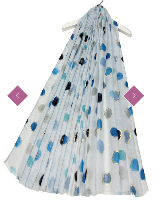 Scarf Foiled Polka Dot Print
