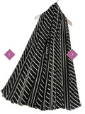 Scarf Black Diagonal Stripe Frayed Scarf