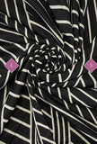 Scarf Black Diagonal Stripe Frayed Scarf