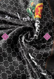 Scarf Black Blind For Love' Print Silk Scarf