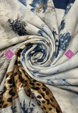 Scarf Wild Cheetah Print Scarf With Border