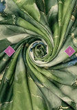 Scarf Green Marble Effect Foiled Frayed Scarf
