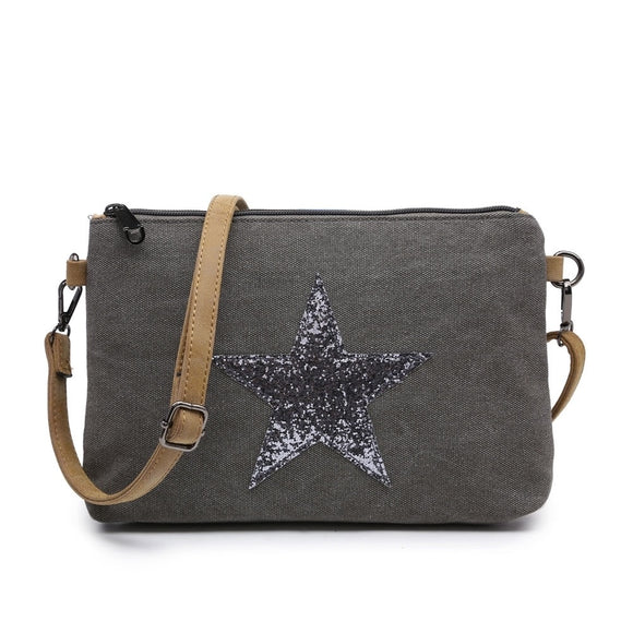 Bag Dark Grey Star Clutch