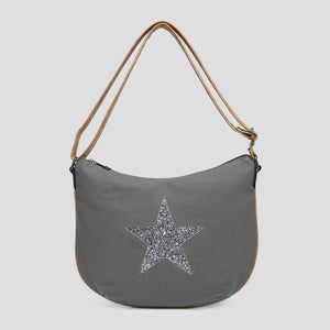 Bag Dark Grey Canvas Star