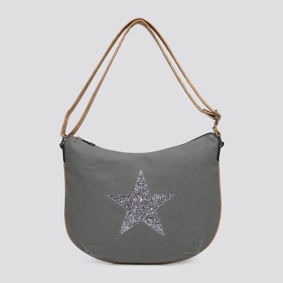 Bag Dark Grey Canvas Star