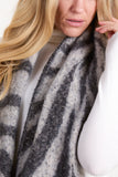 Chunky Scarf ZEBRA PRINT TASSEL