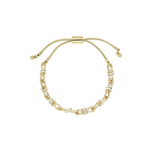 Bracelet Unique Chunky Steel Chain Slider Bracelet Gold Silver