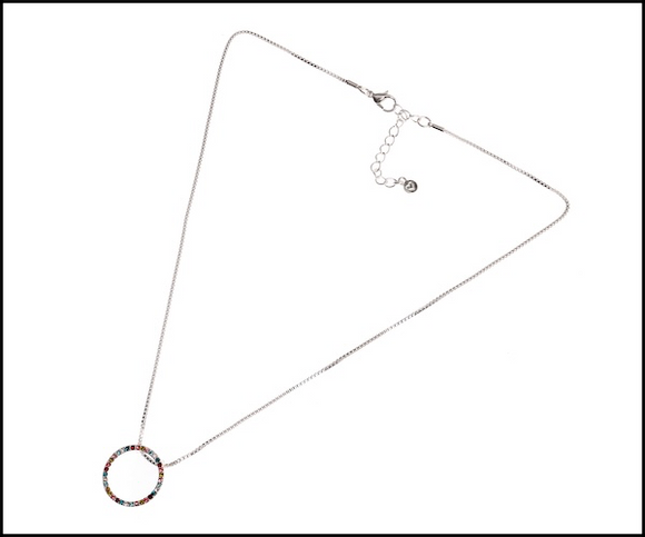 Necklace. Spark Hoop Necklace Silver