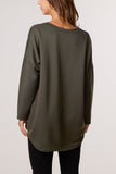 Khaki FOIL ANIMAL HEART SOFT TOUCH SWEATSHIRT