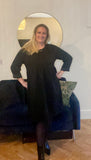 Black Long Sleeve Smock Dress