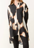 Brown Black Abstract Print
