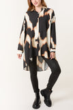 Brown Black Abstract Print