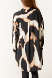 Brown Black Abstract Print