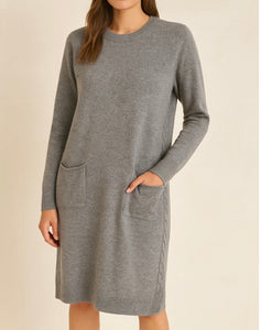Grey Soft Knit Dress