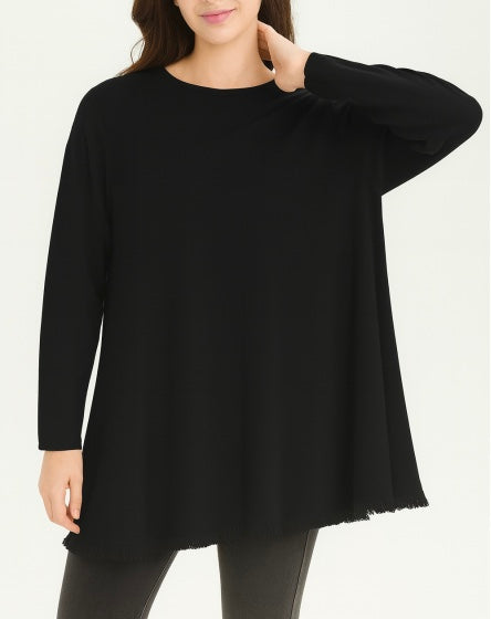 Black Soft Fit Flared Knit