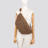 Bag Grey Tweed Material Sling