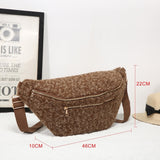 Bag Grey Tweed Material Sling