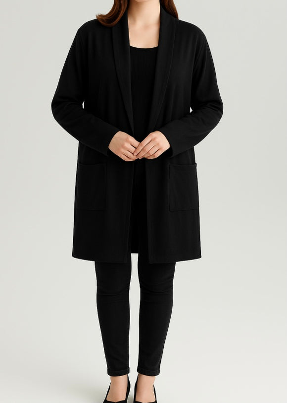 Black Soft Knit Cardigan