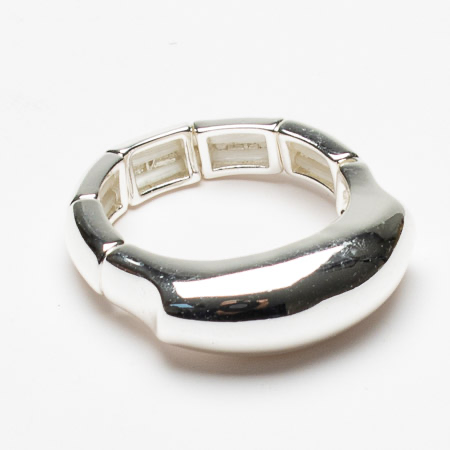Ring Silver Plain Bar Expanding