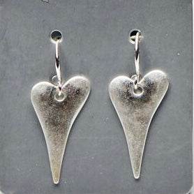 Earring Pale Gold Heart Droppers
