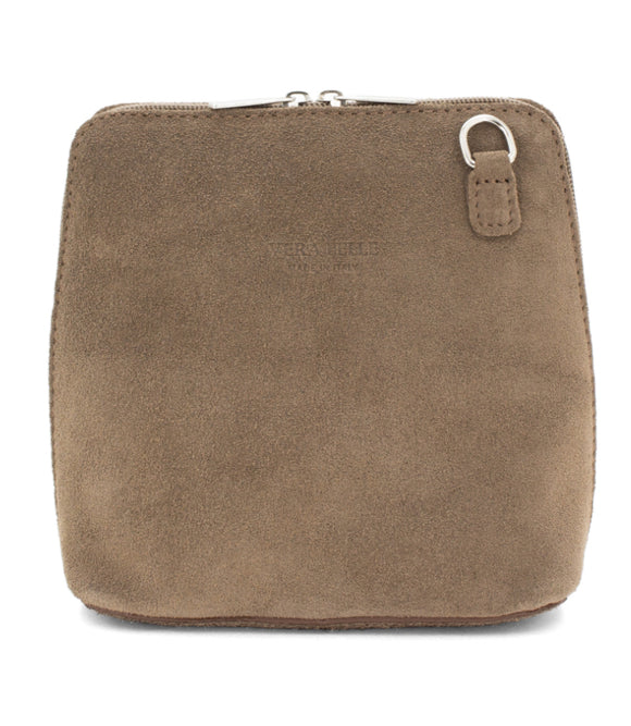 Bag Taupe  Leather Crossbody Suede