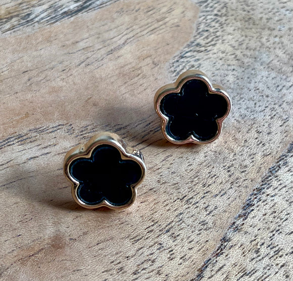 Earring Clover Black Large