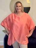 Coral CROSSOVER FRONT TUNIC