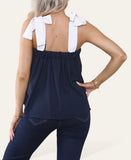 Navy BOW TIE 2 TONE VEST