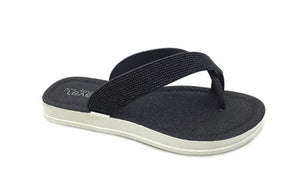 Black Diamanté Toe Flip Flop